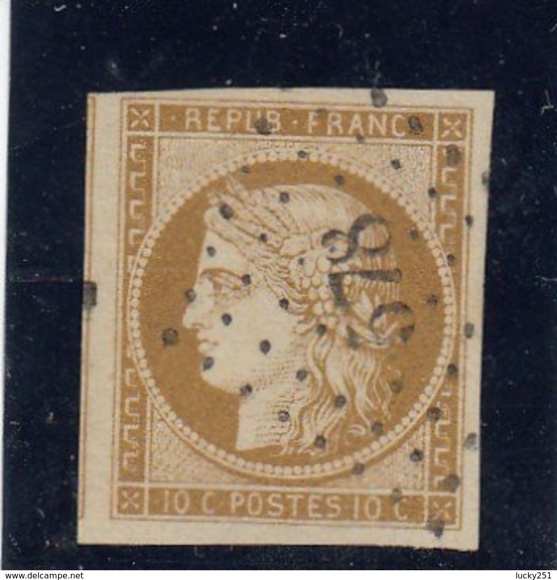 France - Cérès - N°Y.T 1 - 10cBistre-jaune, Oblit Losange PC 578 - Signé Calves - Cote 350€ - 1849-1850 Ceres