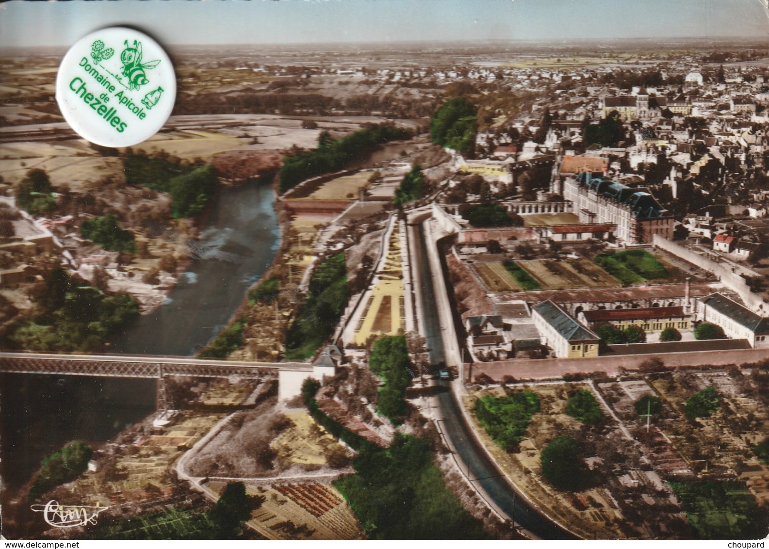 79 - Très Belle Carte Postale Semi Moderne Dentelée De  THOUARS    Vue Aérienne - Thouars