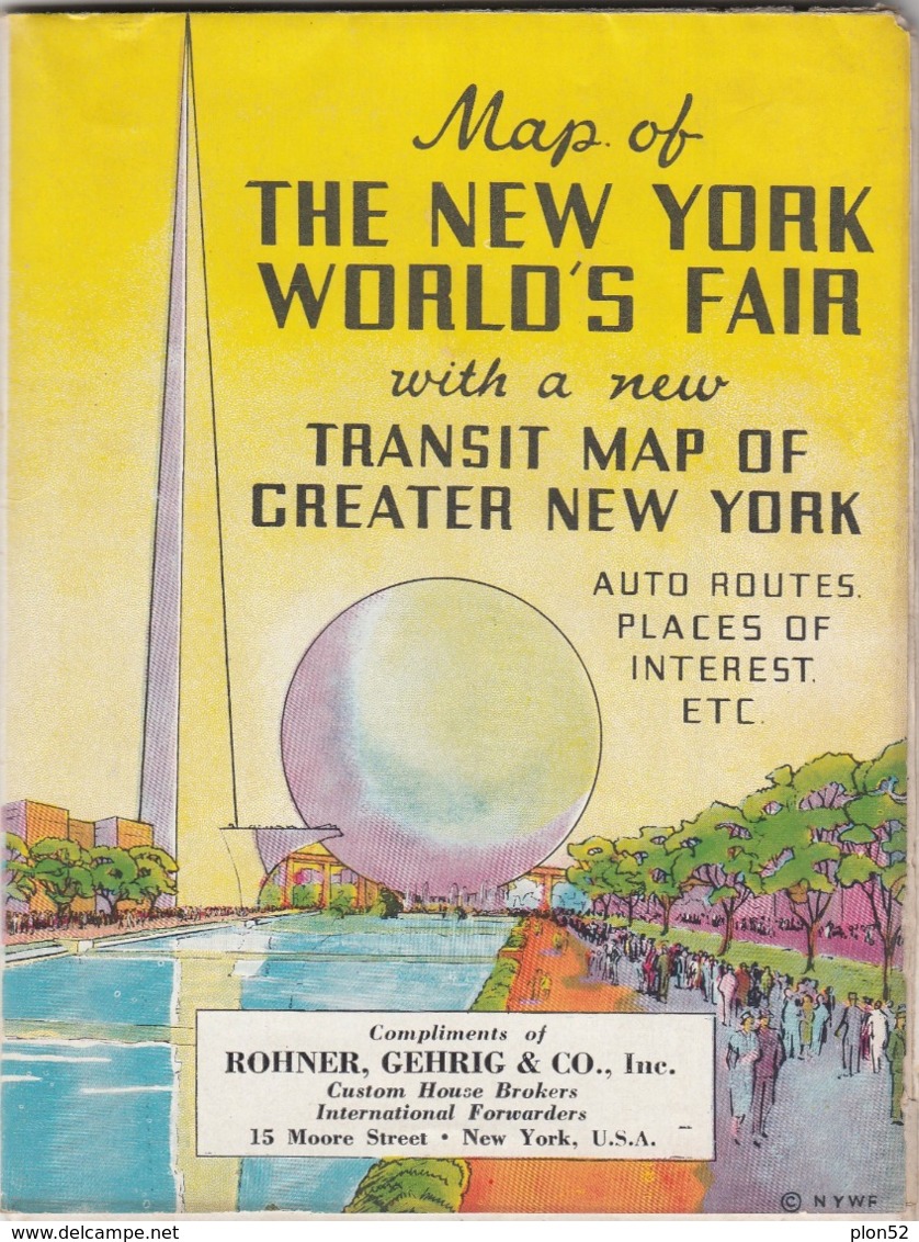 12659-MAP OF THE NEW YORK WORLD'S FAIR - Landkarten