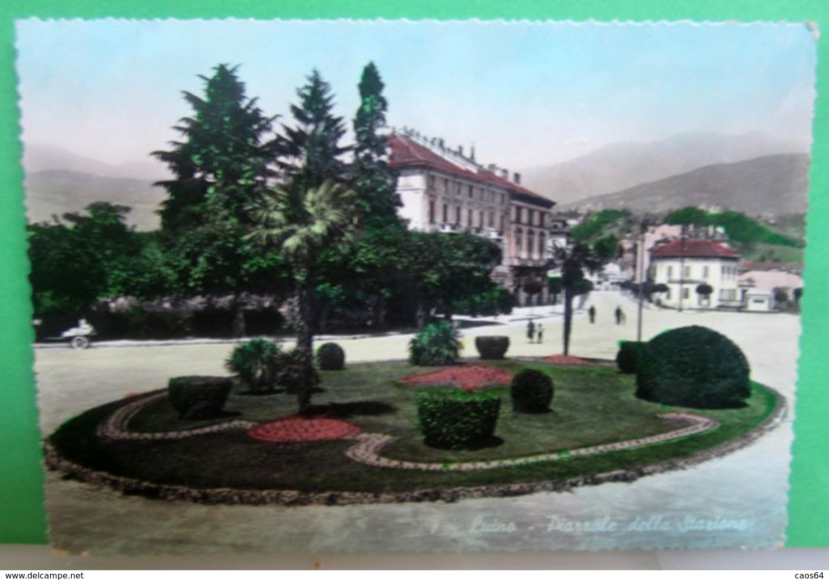 LUINO Piazzale Stazione  Cartolina Viaggiata 1959 Storia Postale Isolato Camillo Prampolini - Luino