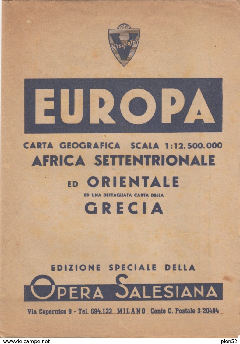 12660-CARTA GEOGRAFICA AFRICA SETTENTRIONALE ED ORIENTALE-SCALA 1:12.500.000 - Carte Geographique
