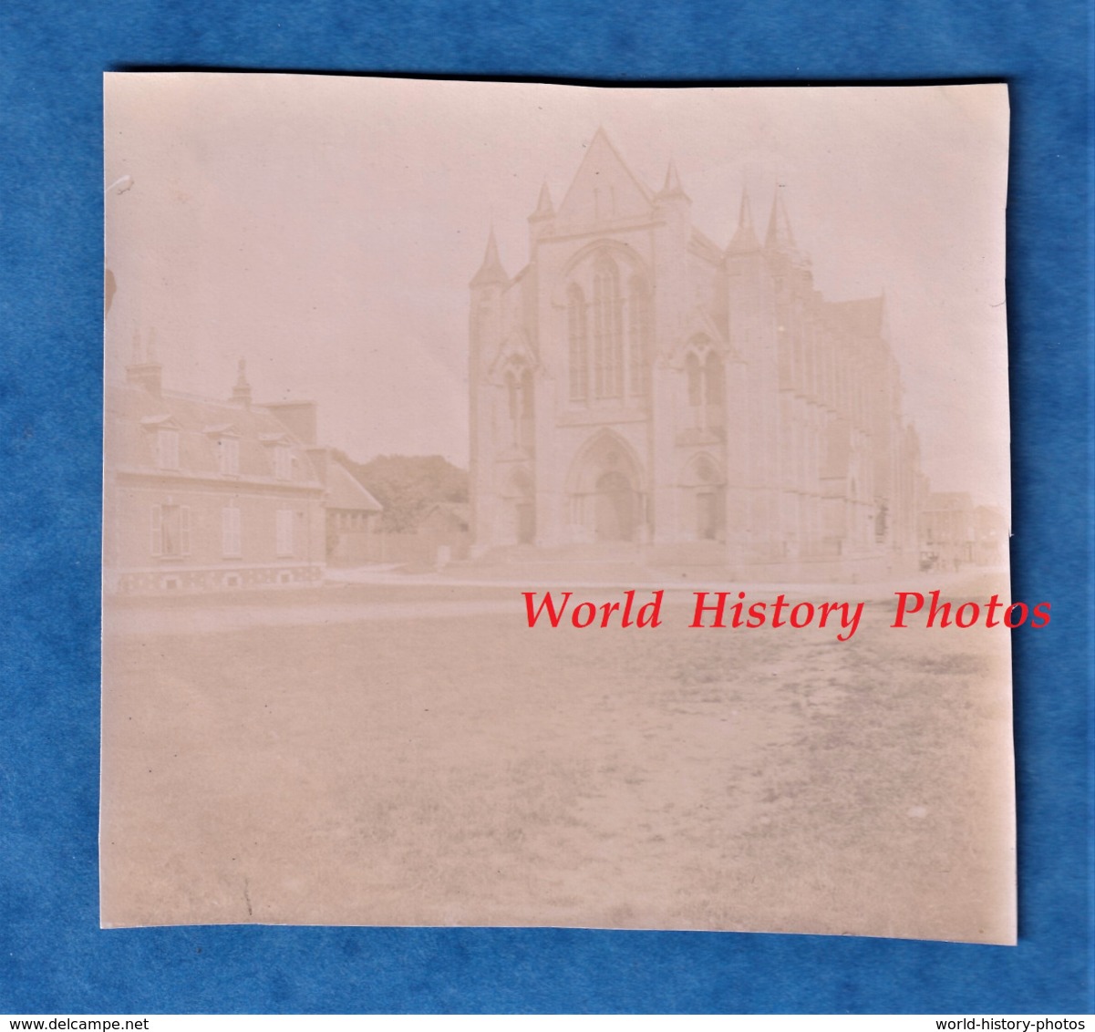 Photo Ancienne - EU ( Seine Maritime )- Collégiale Notre-Dame-et-Saint-Laurent D'Eu - Vers 1900 - Anciennes (Av. 1900)