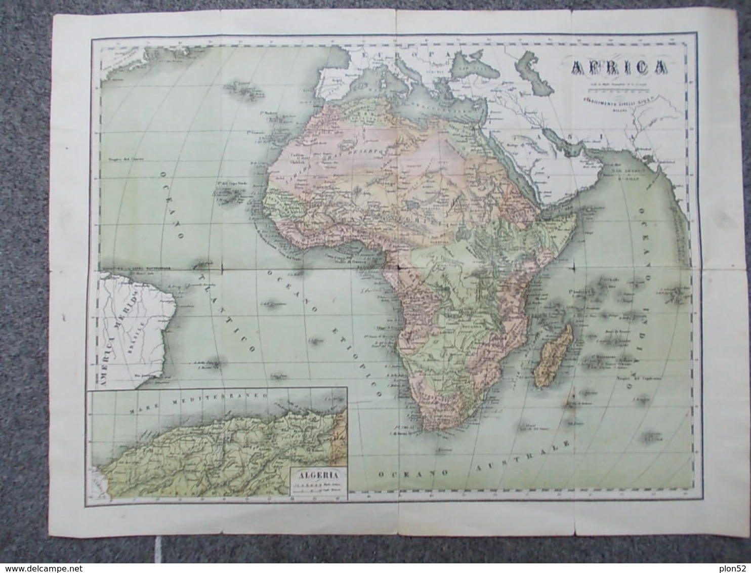 12661-CARTA GEOGRAFICA DELL'AFRICA - Mapas Geográficas