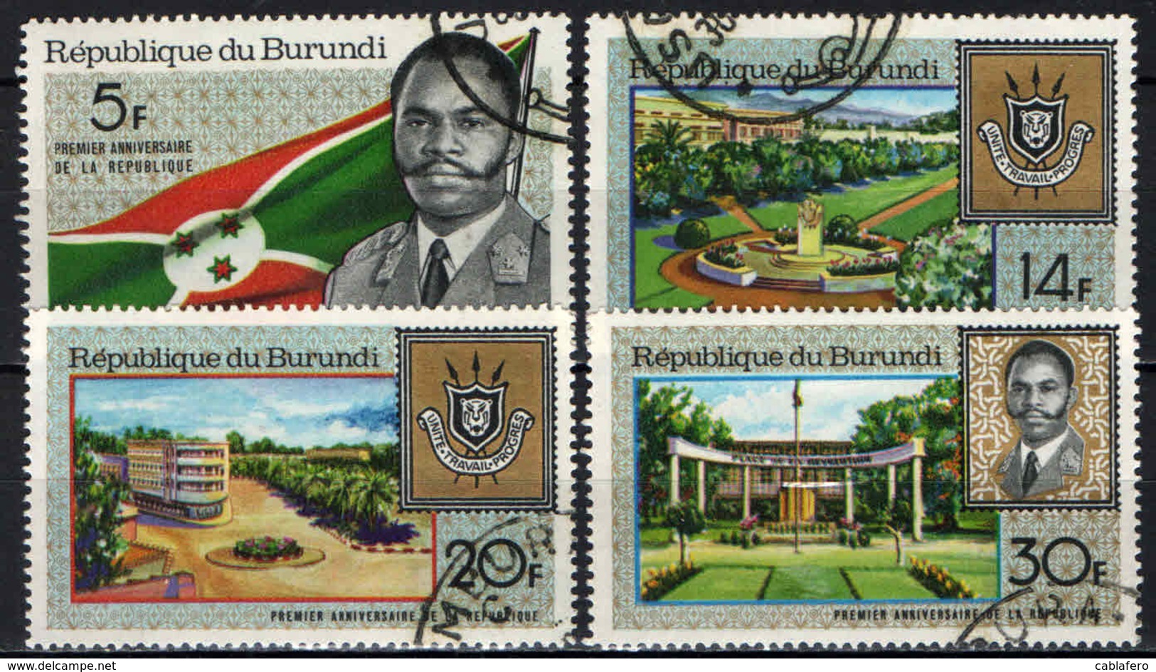 BURUNDI - 1967 - 1° ANNIVERSARIO DELLA REPUBBLICA DEL BURUNDI - USATI - Usati