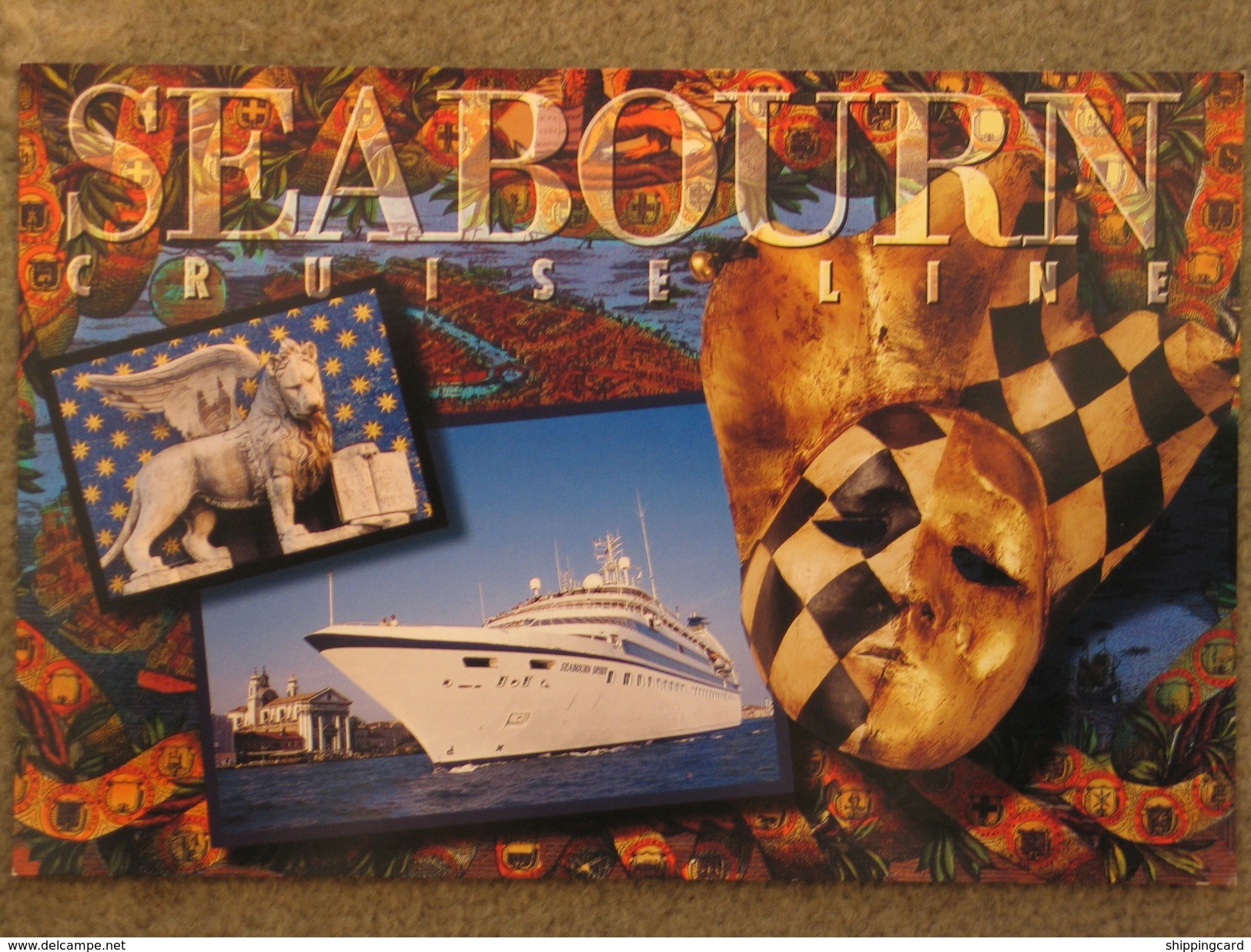 SEABOURN LARGE CARD - SEABOURN SPIRIT - OFFICIAL - Steamers