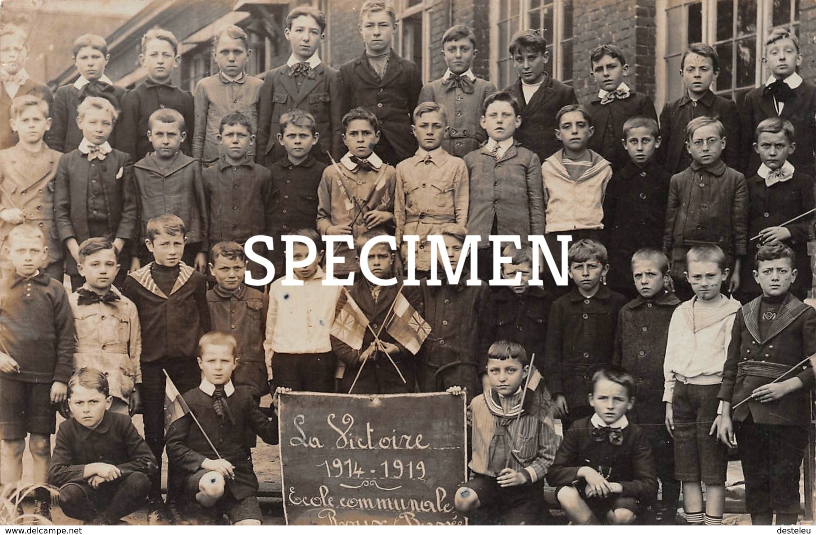Fotokaart La Victoire 1914-19 Ecole Communale - Ham - Ham