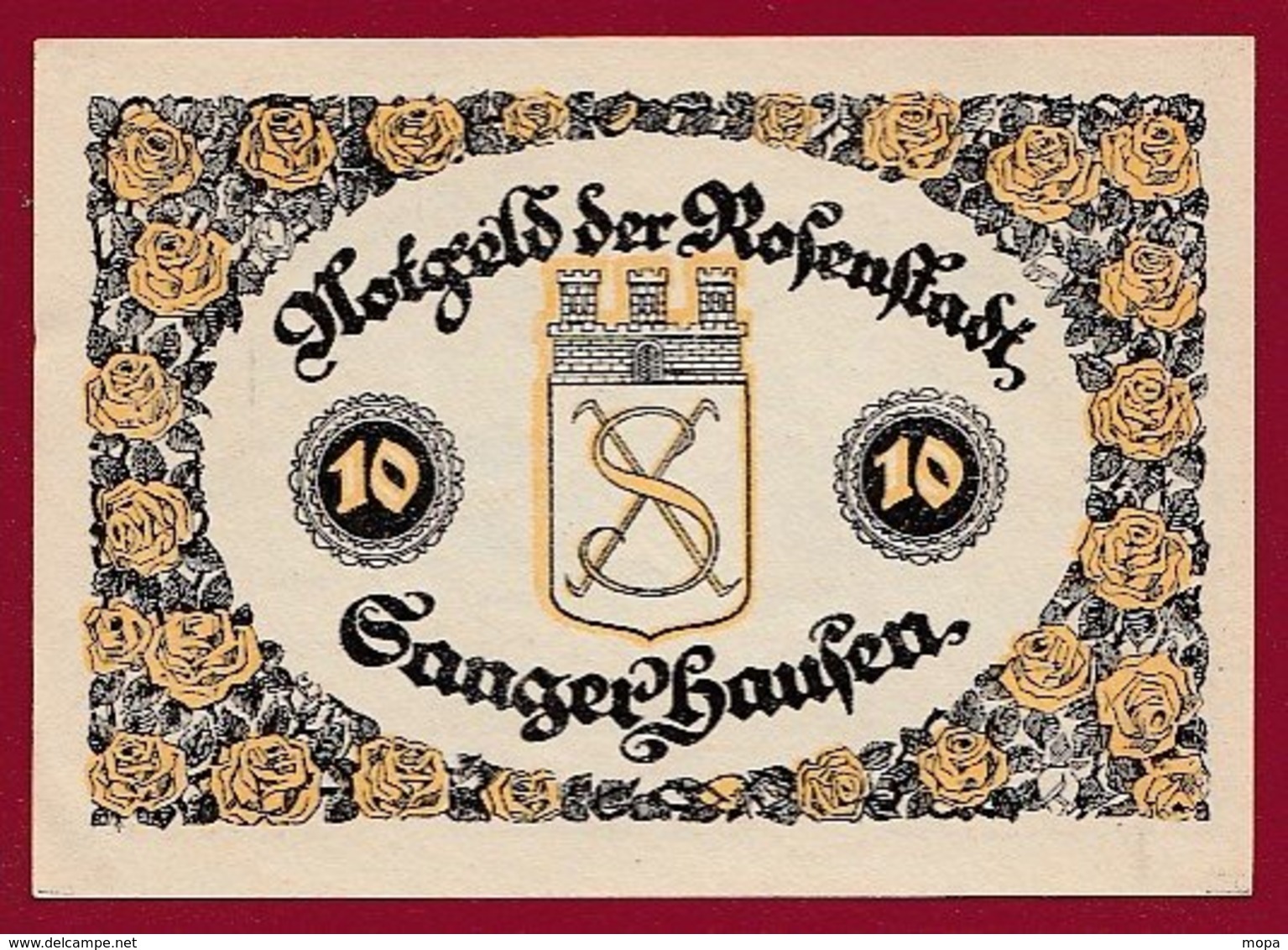 Allemagne 1 Notgeld De10 Pfenning Stadt Tangerhausen (RARE)  Dans L 'état N °4803 - Collections