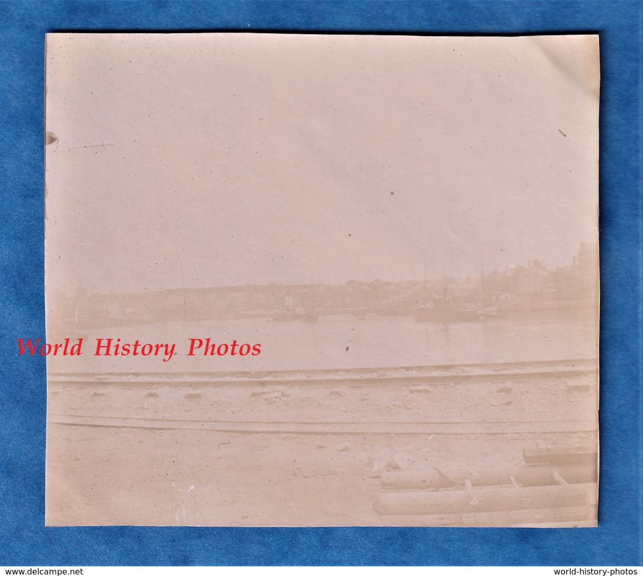 Photo Ancienne - DIEPPE ( Seine Maritime )- Vue Sur Le Port & Voie Ferrée - Vers 1900 - Histoire Patrimoine Gare Train - Anciennes (Av. 1900)