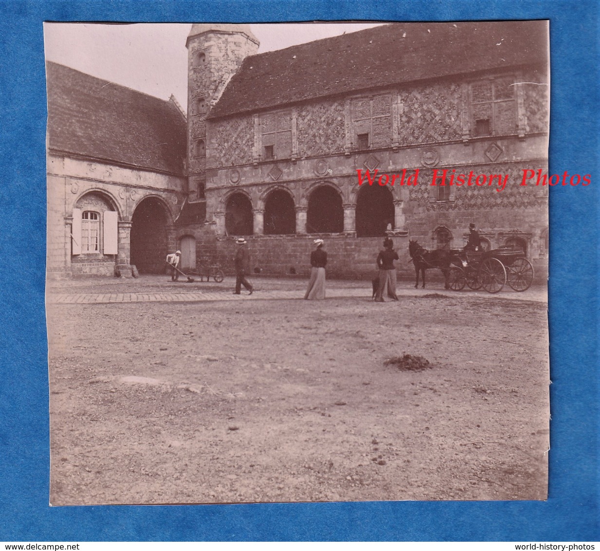 Photo Ancienne - ANGO ( Seine Maritime )- Au Manoir - Vers 1900 - Histoire Patrimoine Attelage Varengeville - Anciennes (Av. 1900)