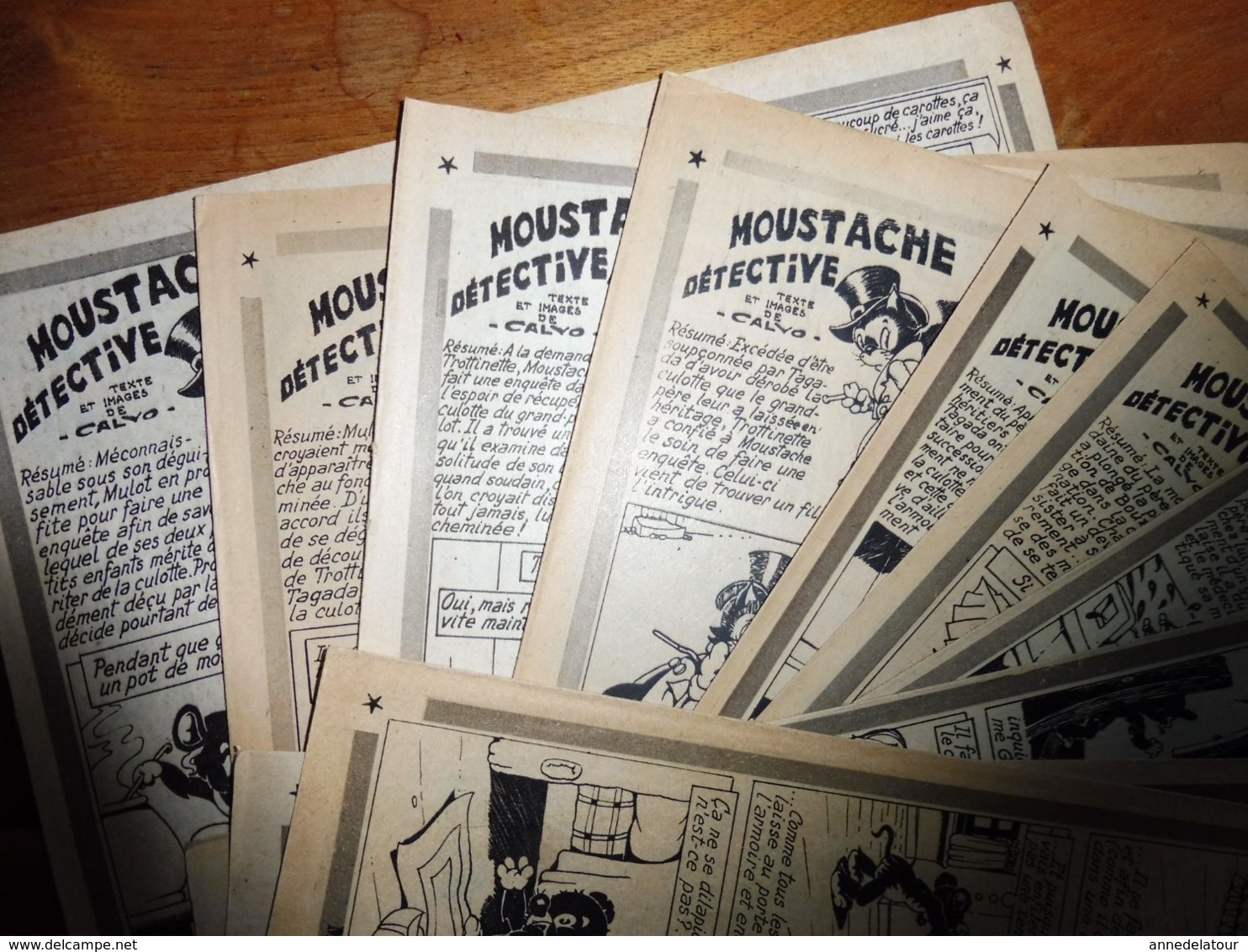 1952  Moustache Et Trottinette : MOUSTACHE DETECTIVE   (texte Et Images De CALVO), Etc - Autres & Non Classés