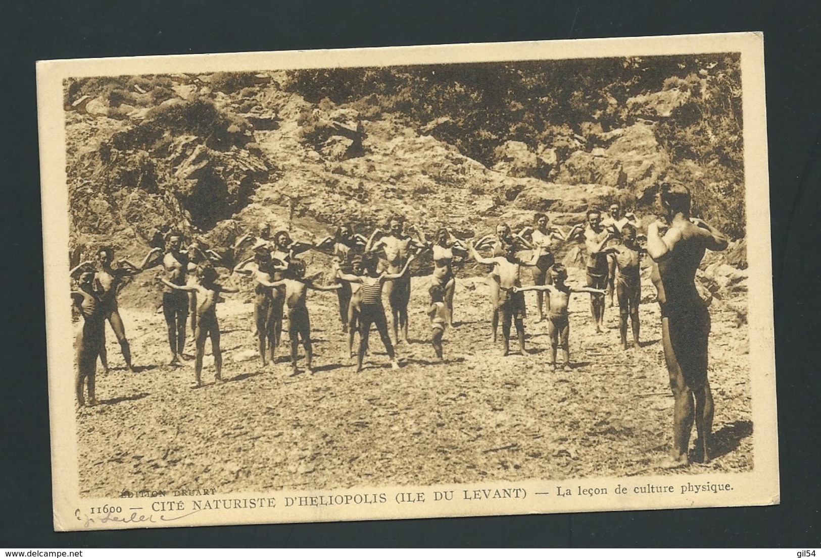 11600 - Cité Naturiste D'Héliopolis ( Ile Du Levant ) - La Leçon De Culture Physique   Vab 108 - Autres & Non Classés