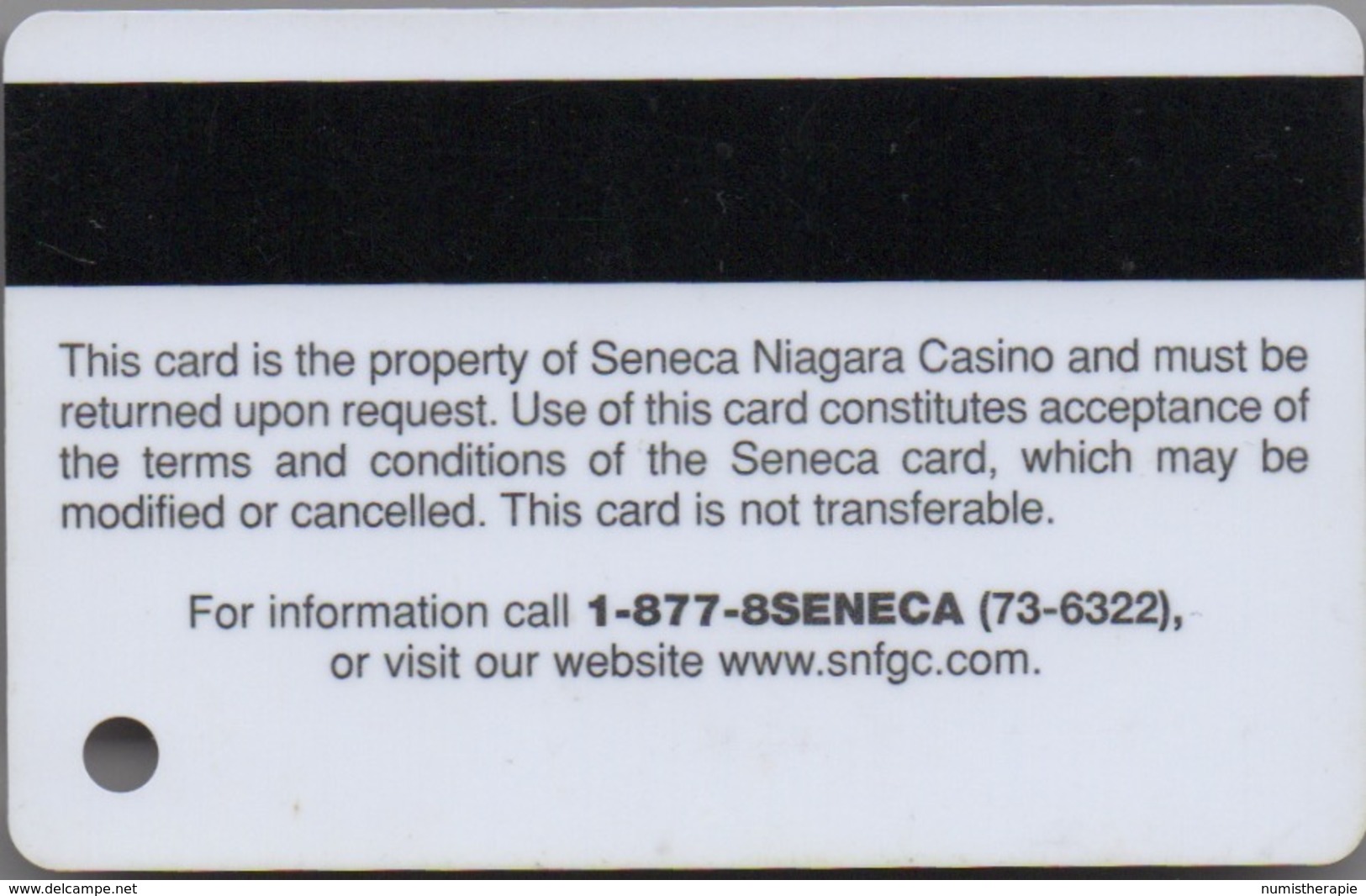 Seneca Niagara Casino : Seneca Club - Cartes De Casino