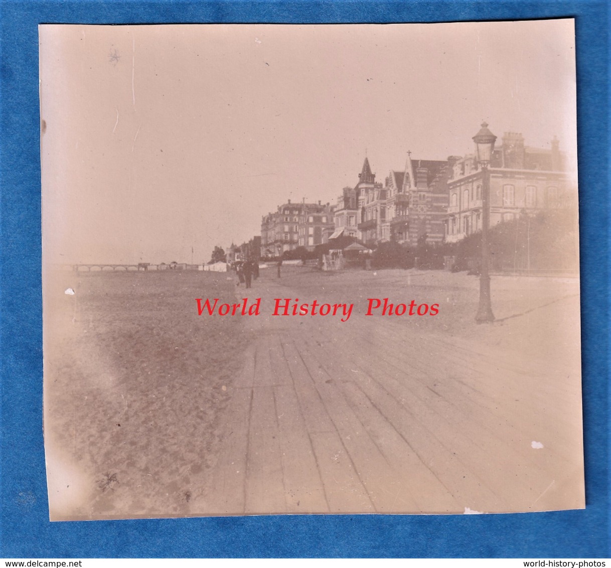 Photo Ancienne - TROUVILLE Sur MER - Bord De Mer - Vers 1900 - Lampadaire Villa Plage Histoire Patrimoine Normandie - Anciennes (Av. 1900)