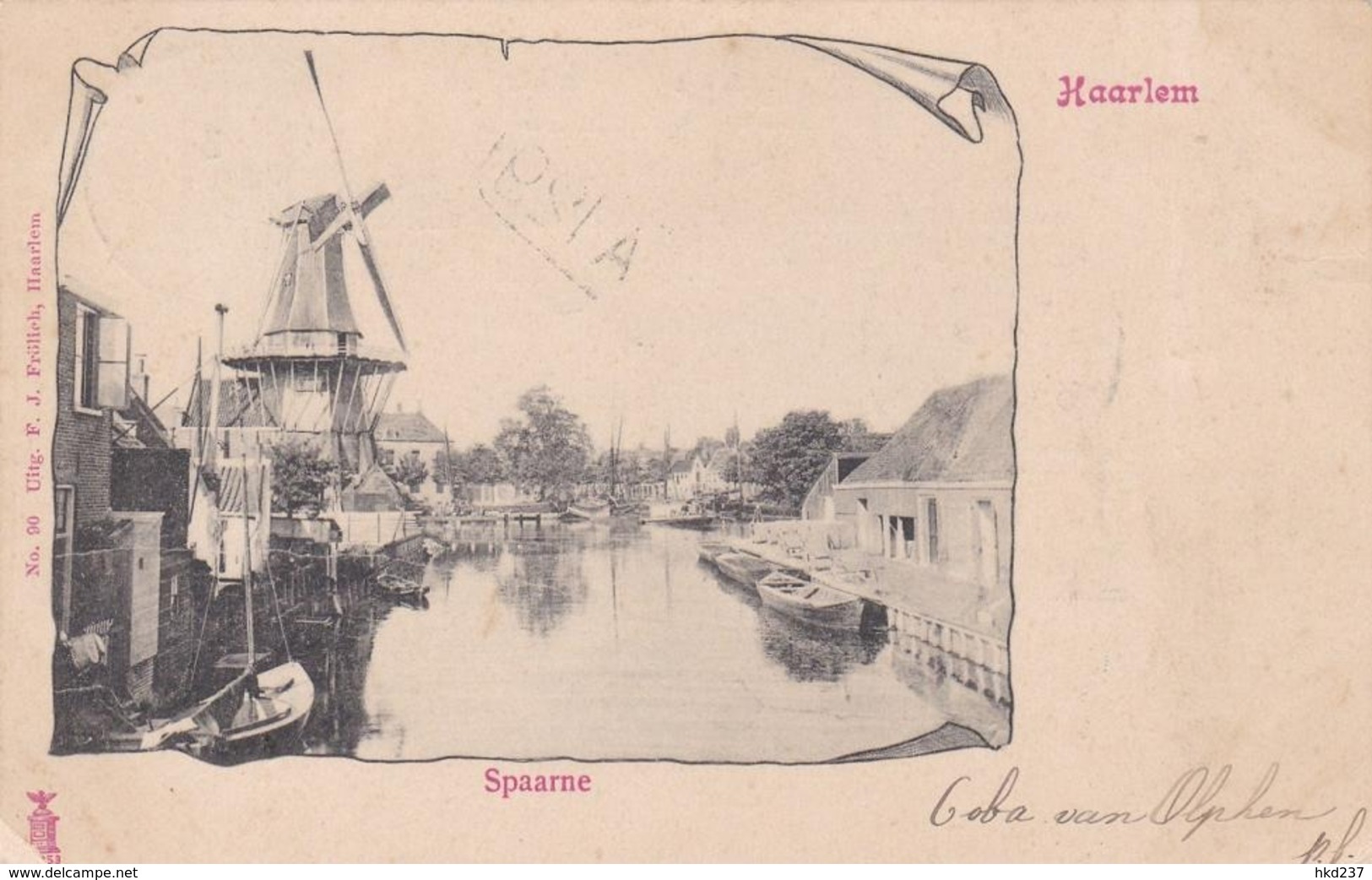 Haarlem Spaarne Molen En Scheepvaart # 1901     157 - Haarlem