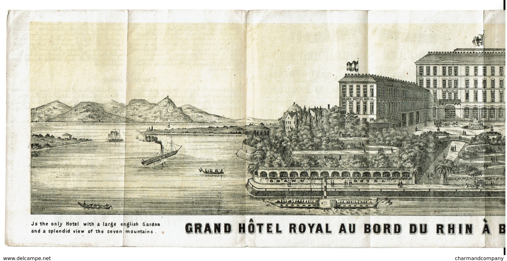 C1880 Dépliant Pub Touristique Grand Hôtel Royal - Bonn - Heinrich Ermekeil Propriétaire - Panorama Rhin - 4 Scans - Dépliants Touristiques