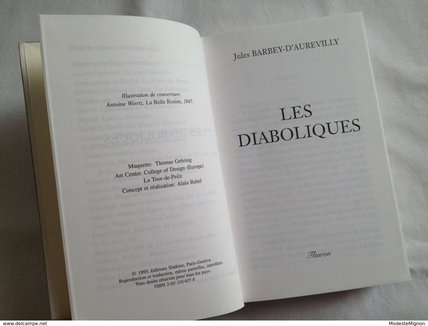 Les diaboliques de Barbey d'Aurevilly. Eds Slatkine / Collection Fleuron