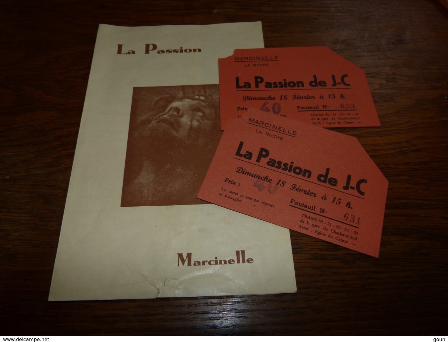 Programme Avec Tickets La Passion Marcinelle - Programmes