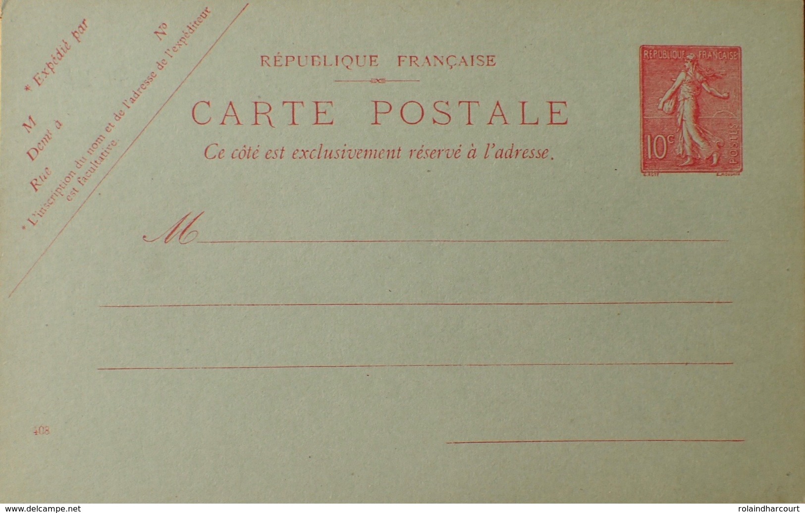 R1189/105 - ENTIER POSTAL - TYPE SEMEUSE LIGNEE - N°129-CP1 (408) - Cartes Postales Repiquages (avant 1995)