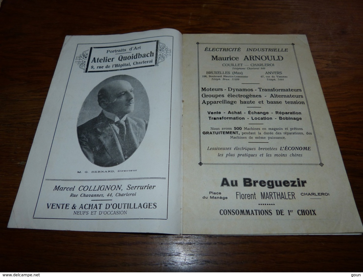 Programme Théâtre Variétés Charleroi 1923 Le Baron Vadrouille - Programmes