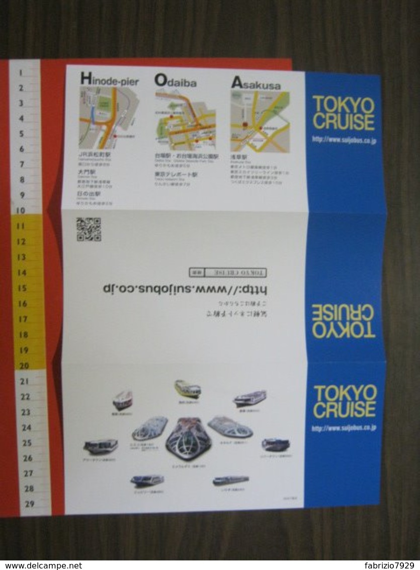 Z.08 JAPAN GIAPPONE DEPLIANT TURISMO 2019 TOKYO CRUISE CROCIERA MAP MAPPA NAVI NAVY BOAT - Seekarten
