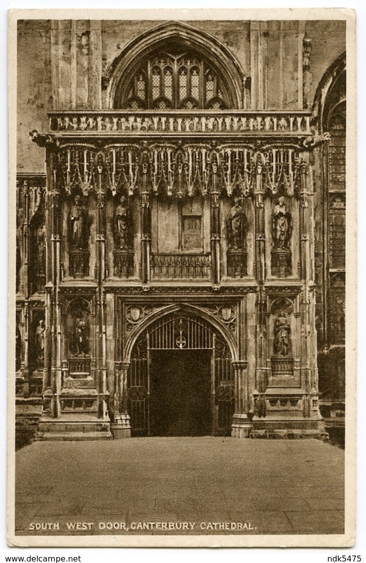 CANTERBURY CATHEDRAL : SOUTH WEST DOOR / ADDRESS - LONDON, FULHAM ROAD (WHEELER) - Canterbury