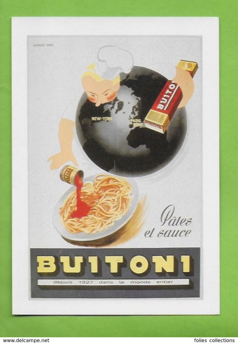 CPM UN SIECLE DE RECLAMES ALIMENTAIRES.Gastronomie.Pates Et Sauces Buitoni Cuisine.1960 - Advertising