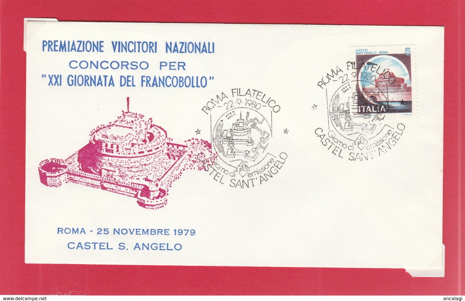 FDC ITALIA 1980 - 347 - CASTELLI D'ITALIA Da L.5 - Annullo Roma 22.9.80. 1 V. Su Busta Non Viaggiata - FDC