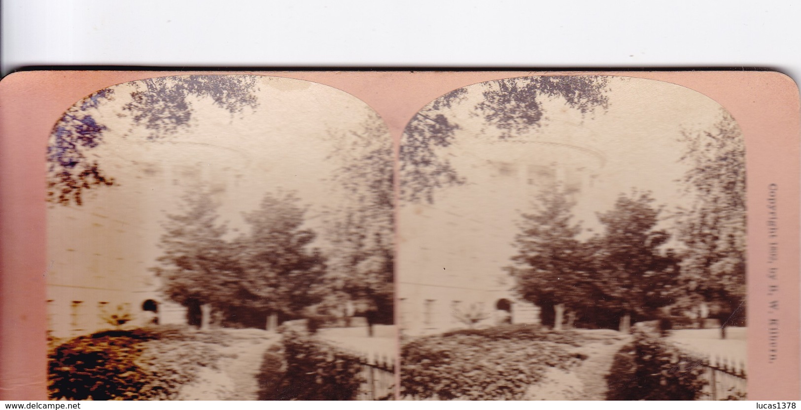 1892 / KILBURN 4717  / WASHINGTON / WHITE HOUSE / THE FLOWER GARDEN - Photos Stéréoscopiques