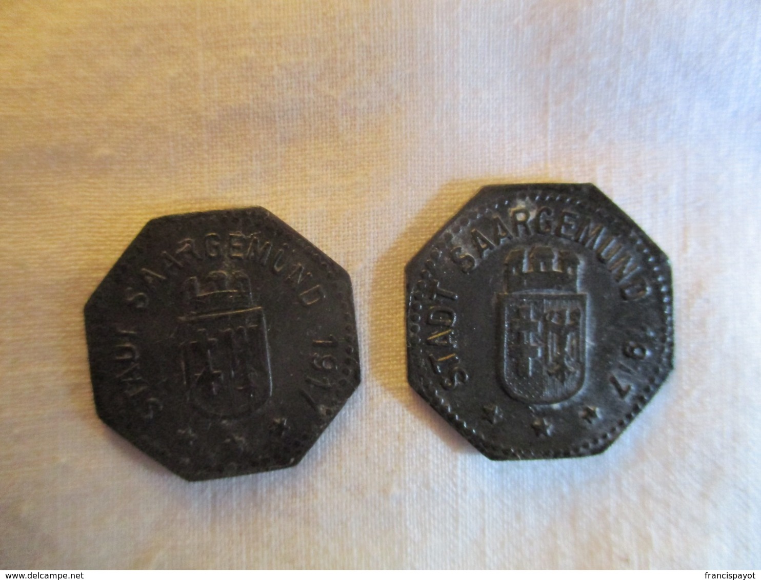 Germany: Kriegsgeld 5 &10 Pfennig Saargemund 1917 - Monétaires/De Nécessité