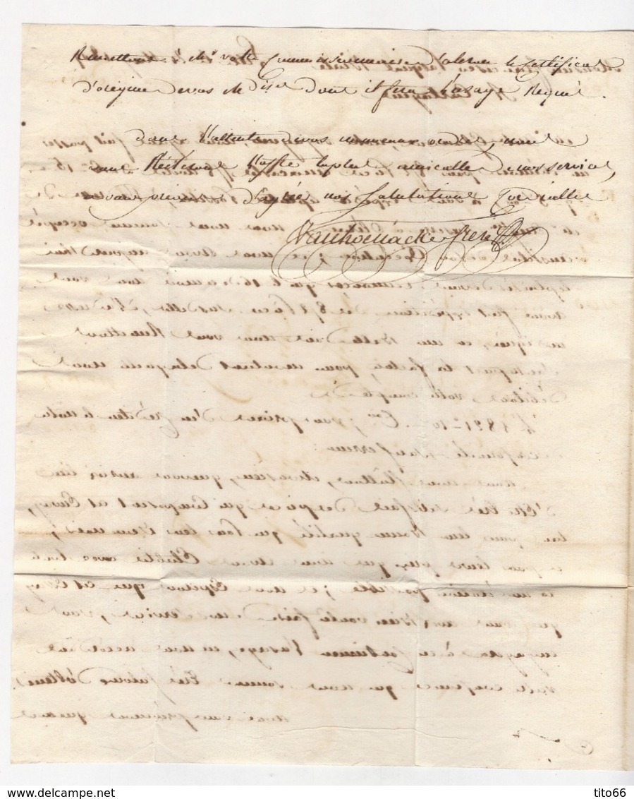 Lettre Avec Correspondance Marque Postale 57 LILLE Adressée Franco Pasqual Viale Du 16 Mai 1807 Vers Cartagène (Espagne) - 1801-1848: Precursors XIX