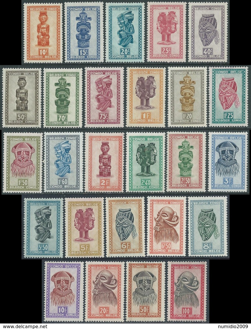 1947-50 CONGO BELGE BALUBA CARVING OF FORMER KING SET OF 26 MNH ** - RB11-9 - Nuovi