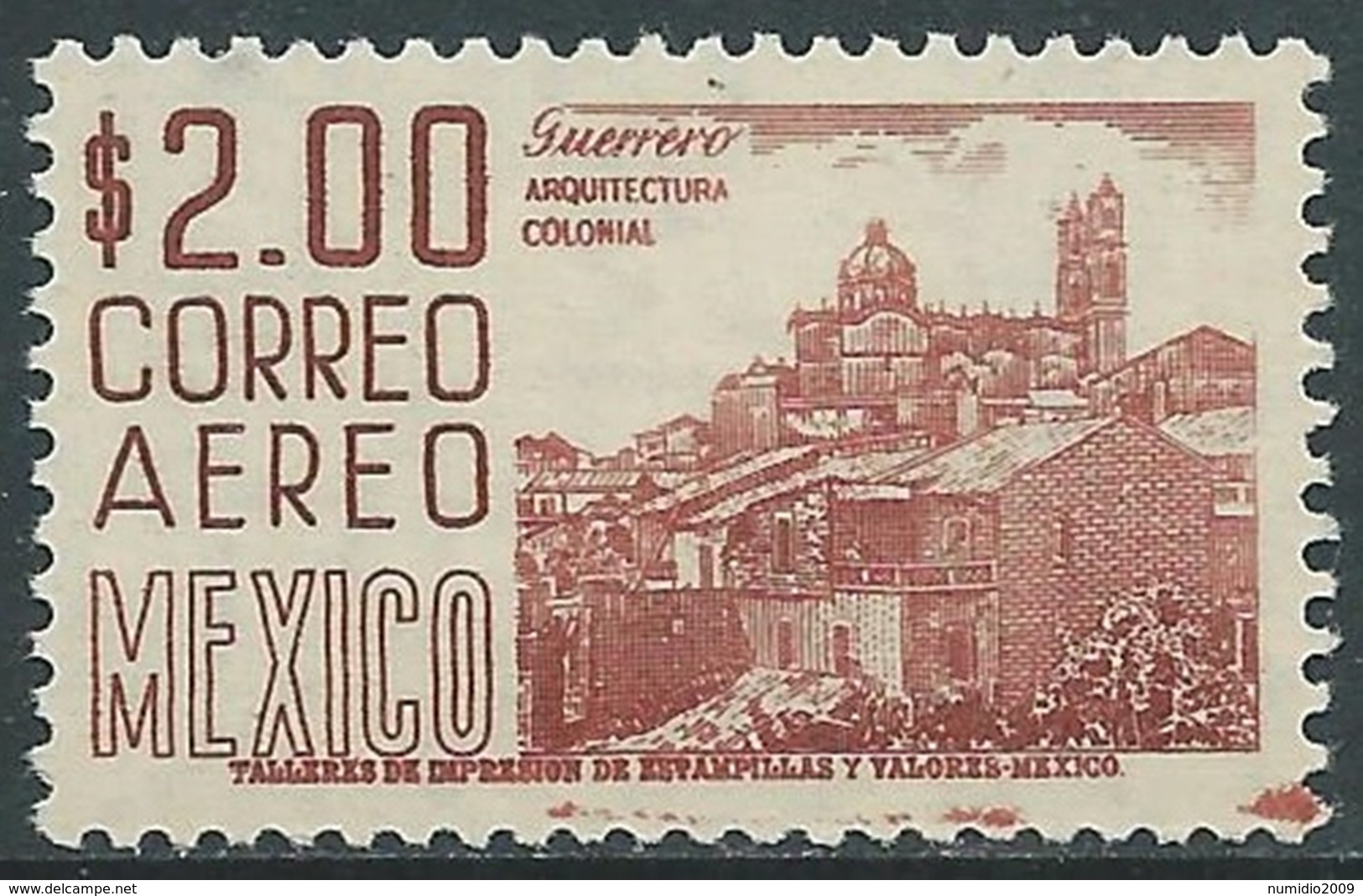 1955-65 MESSICO POSTA AEREA $ 2 MNH ** - RB13-2 - Messico