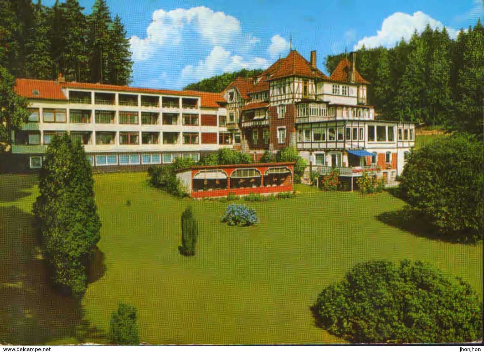 Germany - Postcard Used 1981 - Kronbergs Sanatorium Eulingswiese, Bad Sachsa Park View - 2/scans - Bad Sachsa