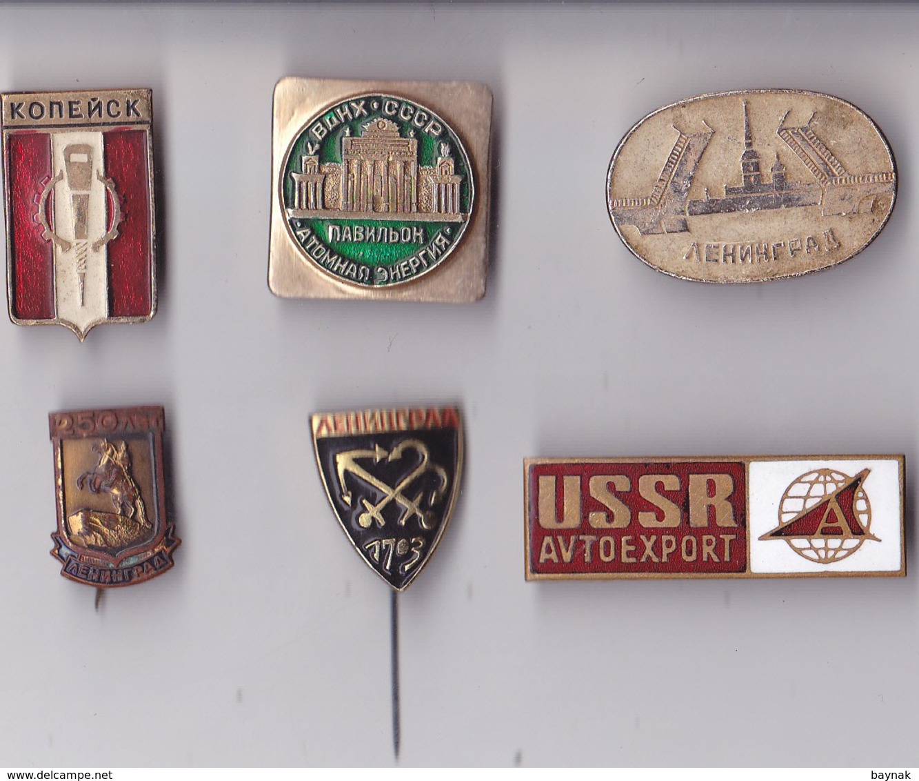OLD PIN  --  LOT5  --  6 X PINS RUSSIA - Ohne Zuordnung