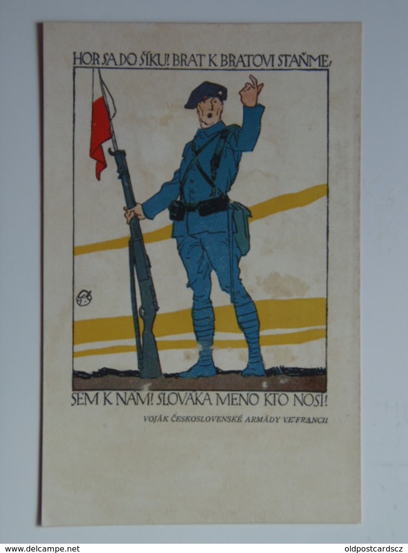 5416 Prima Guerra WWI Pubblicita Military Czech Legion 1917 Vojtech Preissig PAMATNIK ODBOJE USA Ad Advertisement War - Guerra 1914-18