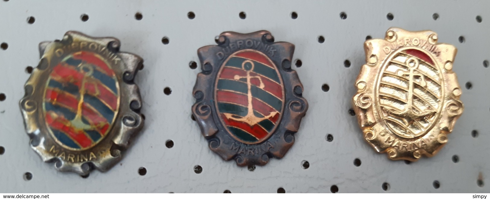 Dubrovnik Marina Coat Of Arms, Blason Croatia Ex Yugoslavia Pins - Cities