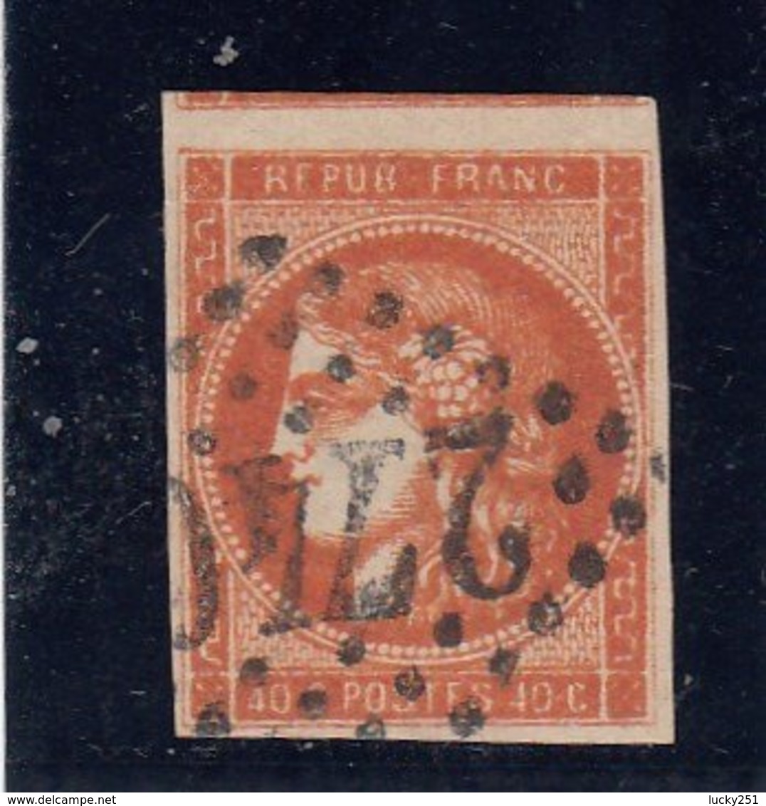 France - Emission De Bordeaux - N°Y.T 48 - 40c Rouge-orange, Oblit Losange GC - 1870 Emissione Di Bordeaux