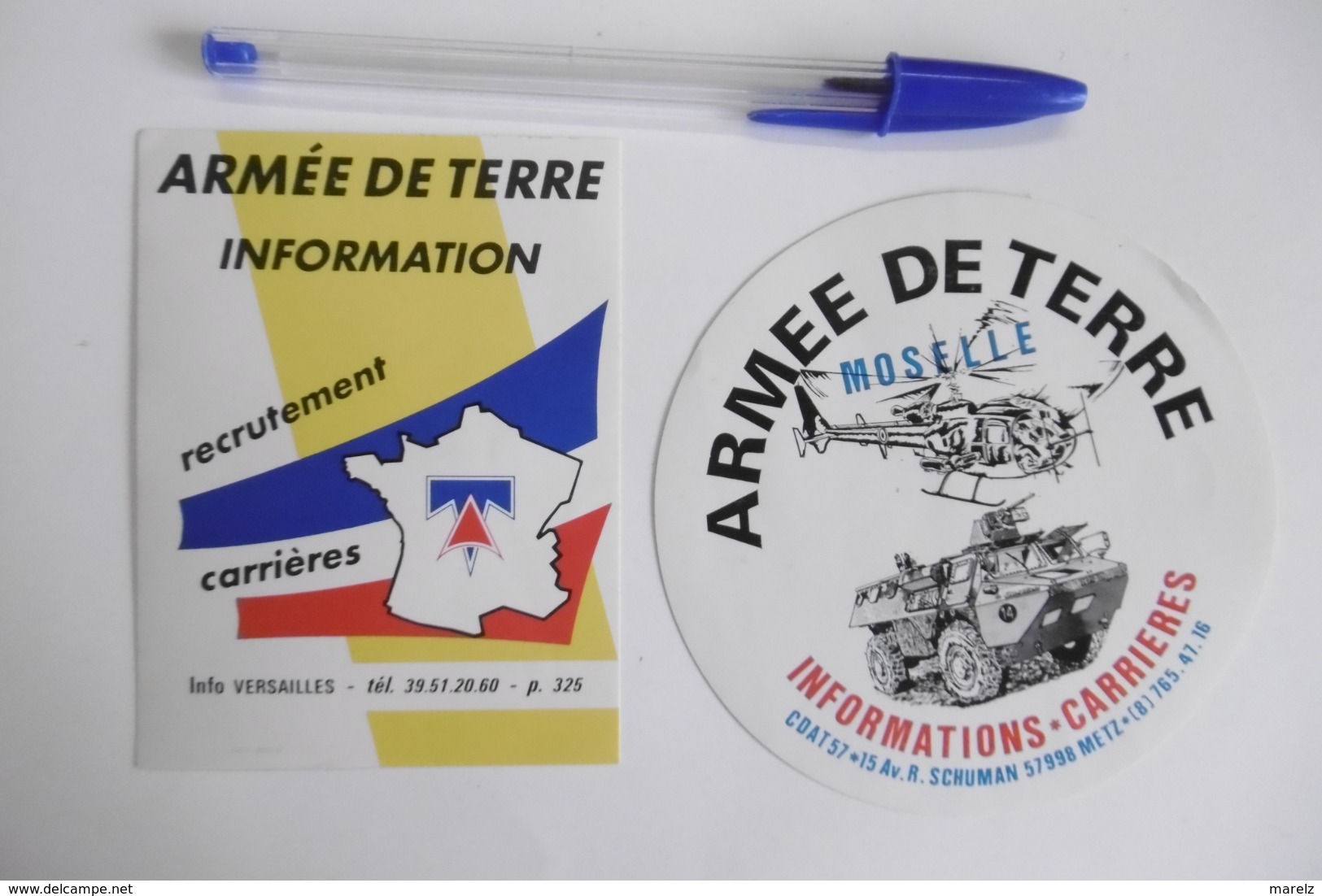 Autocollant Stickers - ARMÉE DE TERRE MOSELLE Informations Recrutement Carrières - Lot De 2 Autocollants - Stickers