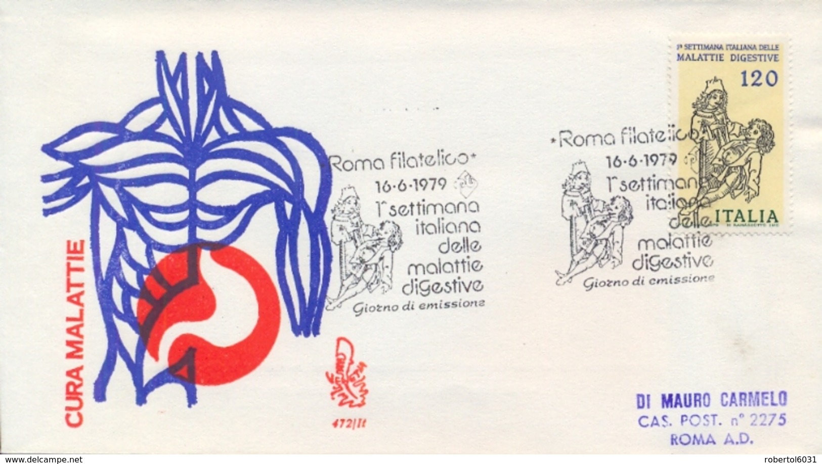 Italia Italy 1979 FDC VENETIA Posted Week Of Digestive Diseases Settimana Delle Malattie Digestive - Malattie