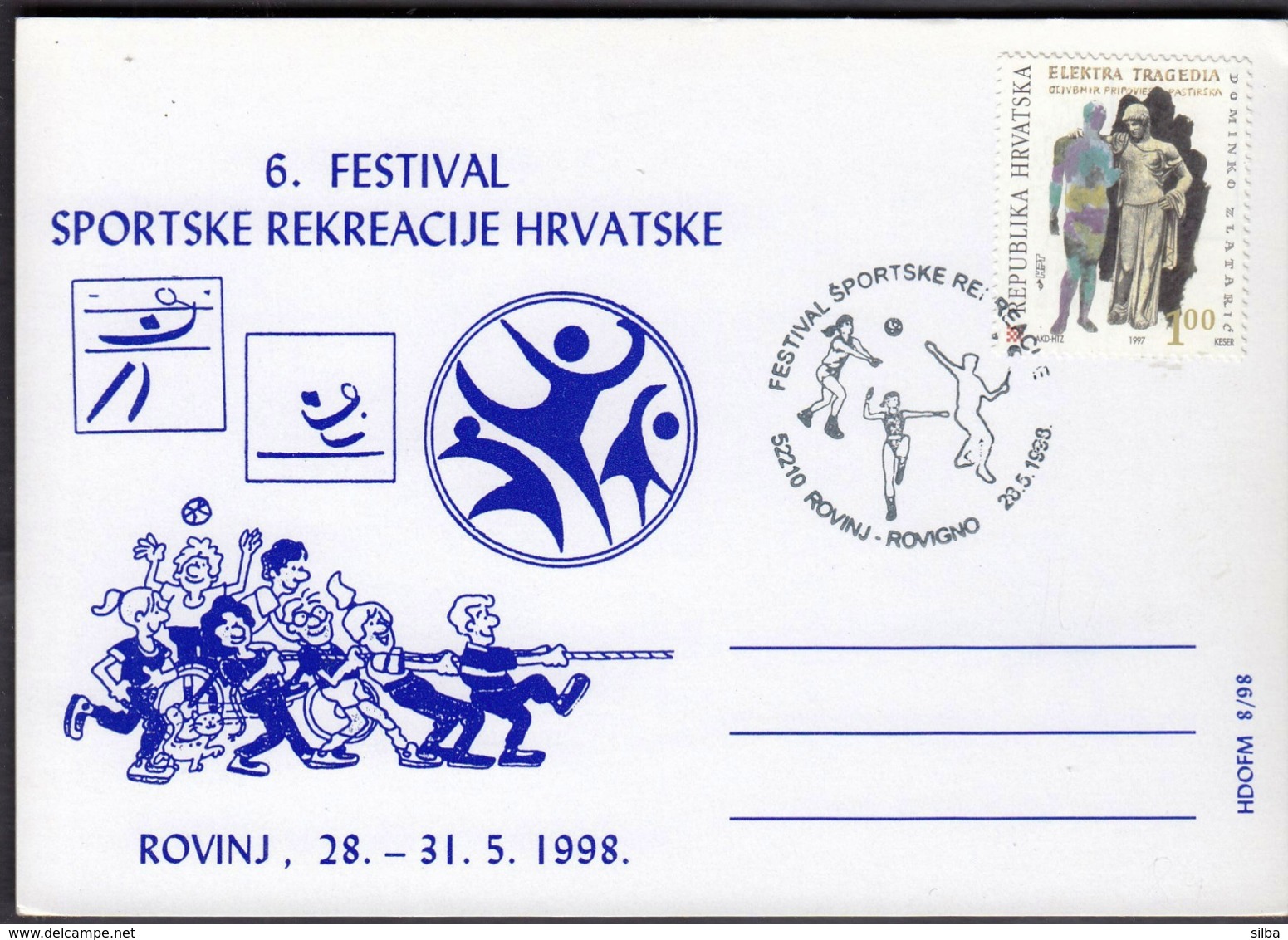 Croatia Rovinj-Rovigno 1998 / 6th Festival Of Sport Recreation Of Croatia / Volleyball, Tennis, Athletics, Tug Of War - Tennis