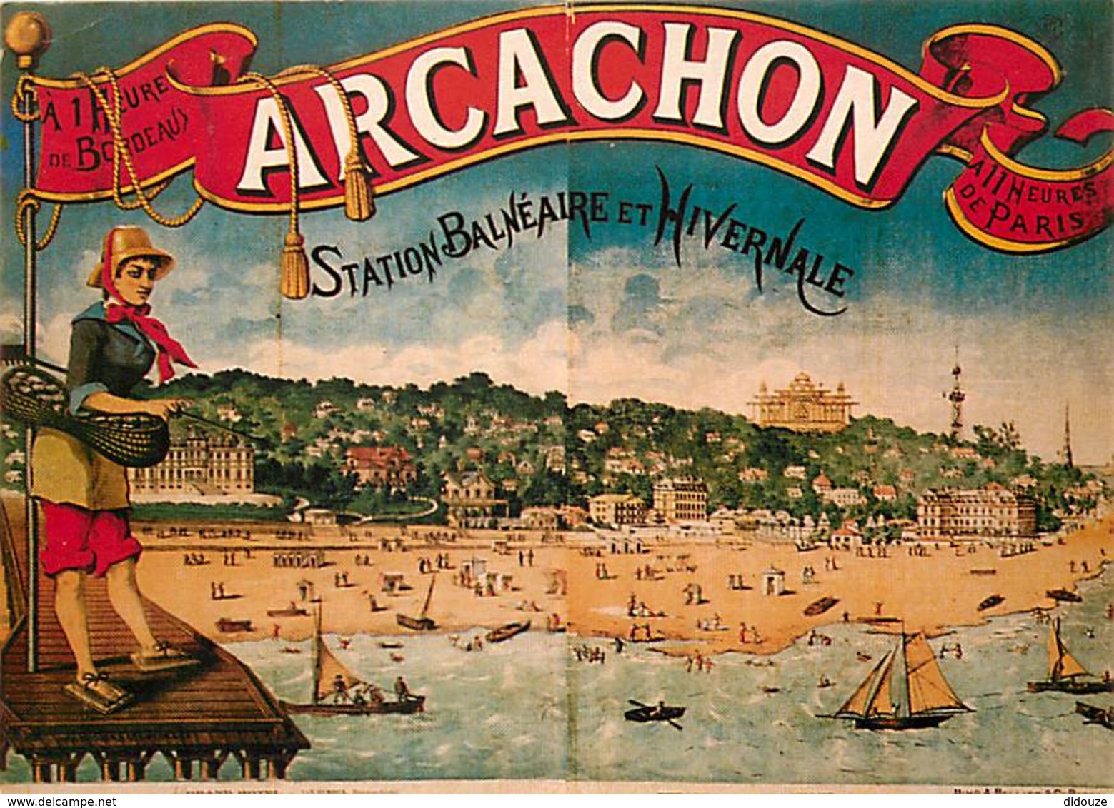 Publicite - Arcachon - Carte Neuve - Reproduction D'Affiche Publicitaire - Voir Scans Recto-Verso - Publicité