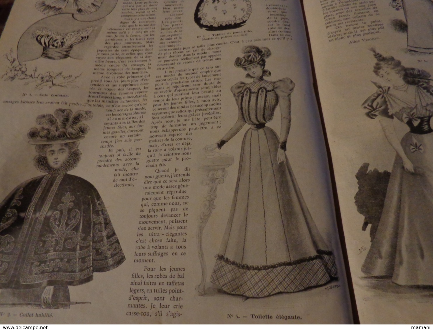 LA FAMILLE 1898 La Mode Illustree - Belle Toilette-chapeau Etc...benjamin Rabier - 1801-1900