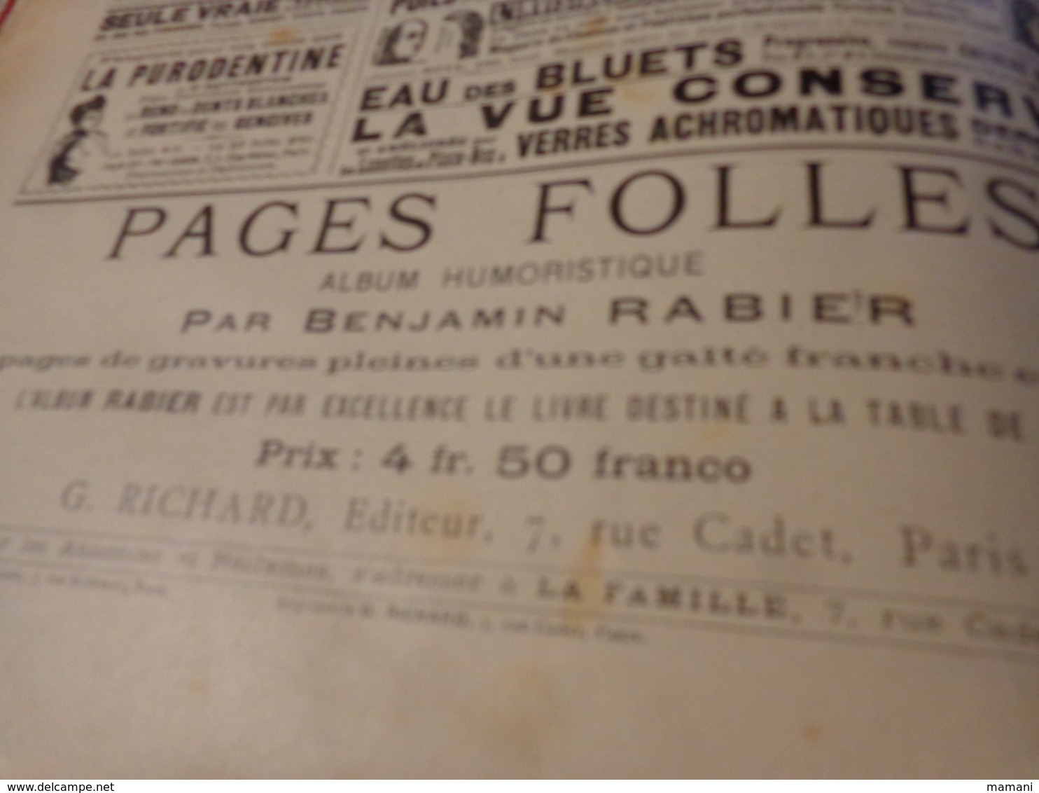 LA FAMILLE 1898 la mode illustree - belle toilette-chapeau etc...benjamin rabier