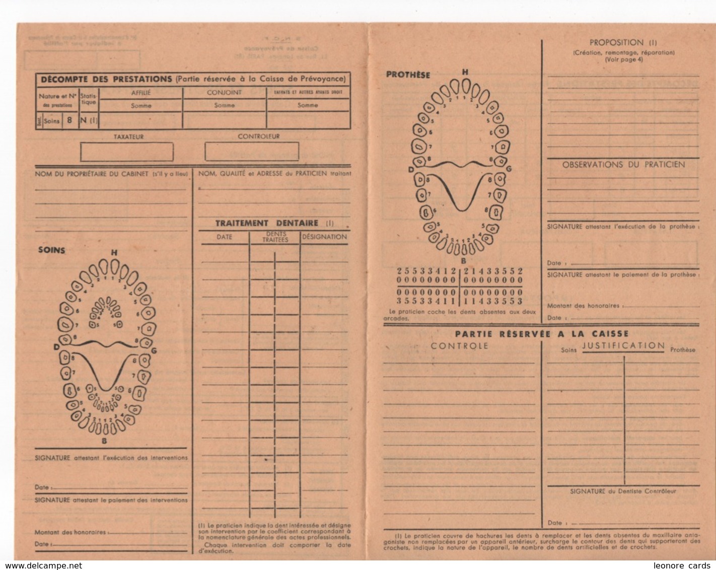 Vieux Papiers.Document Commercial.SNCF.soins Et Prothèse Dentaire.demande Prise En Charge Préavis - Sonstige & Ohne Zuordnung