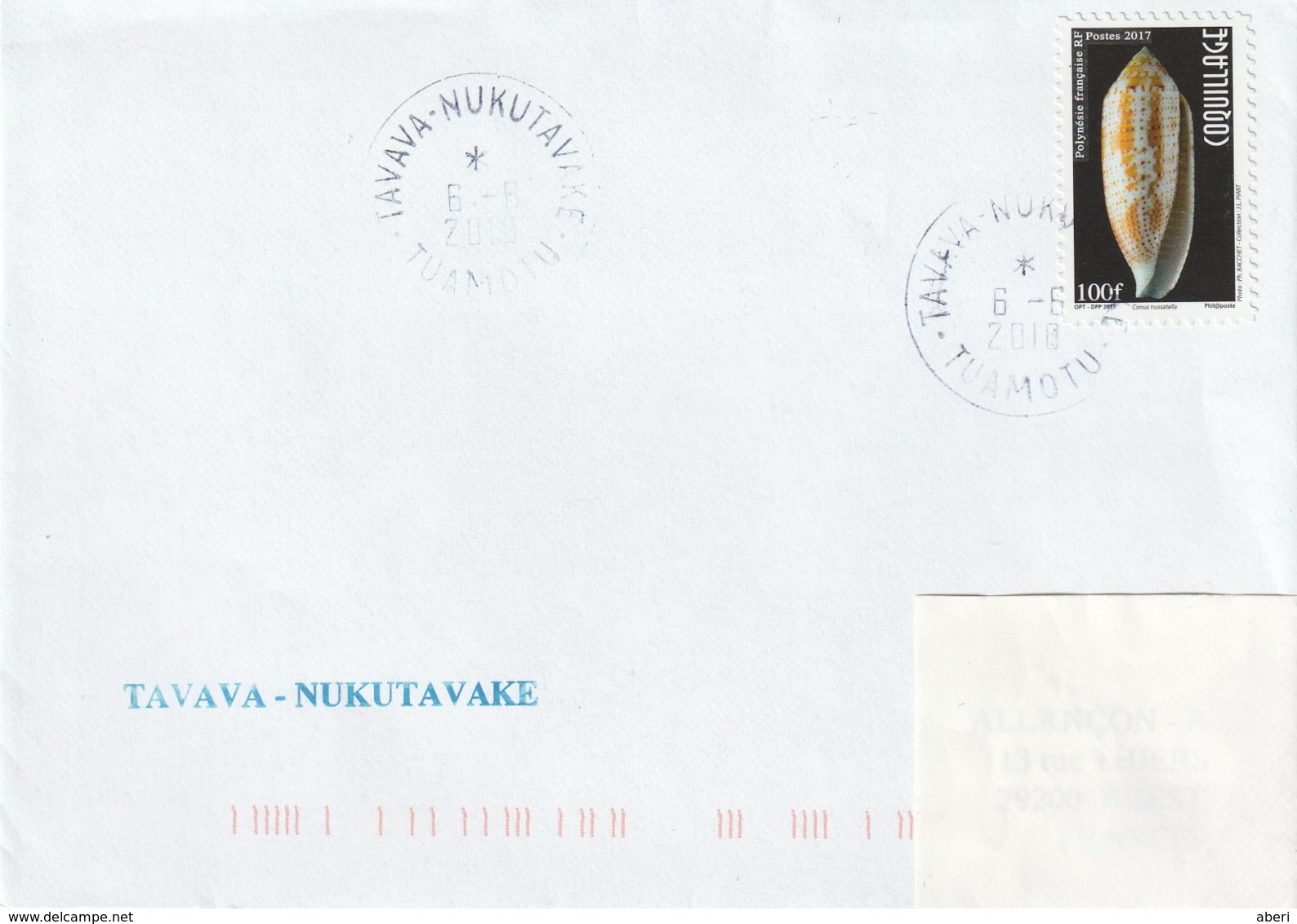 13105  TAVAVA - NUKUTAVAKE  - TUAMOTU - POLYNÉSIE FRANÇAISE - LINÉAIRE - Lettres & Documents