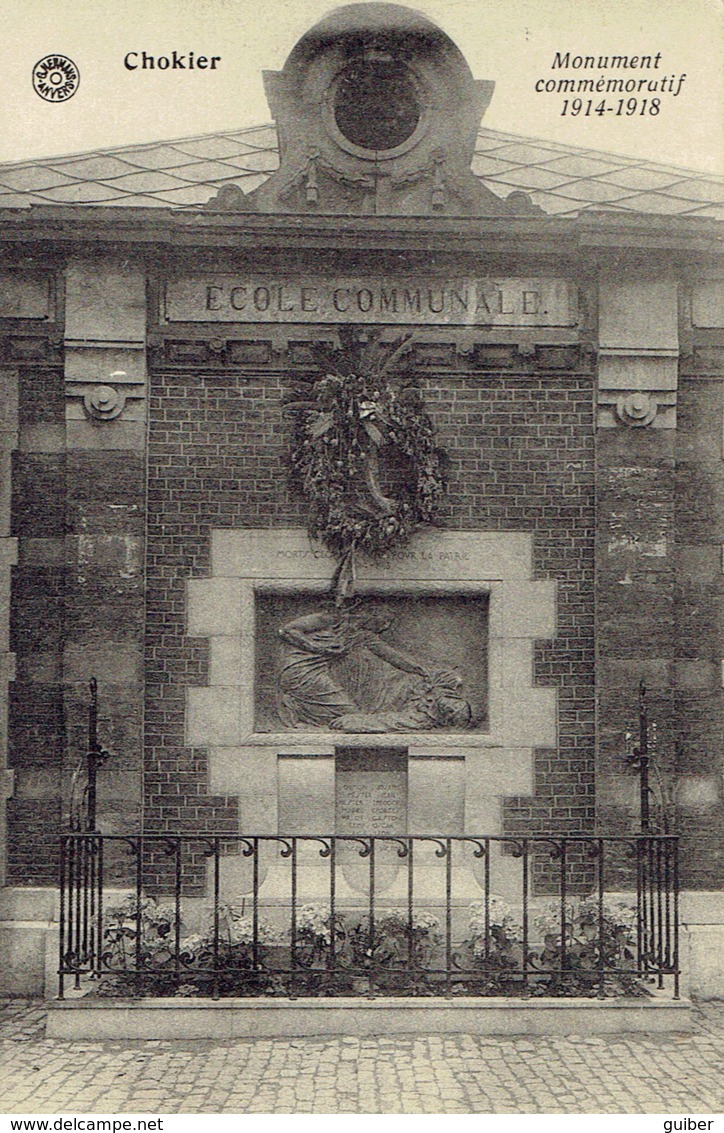 Chokier  Monument Commemoratif 1914/1918   Ecole Communale 1923 - Flémalle