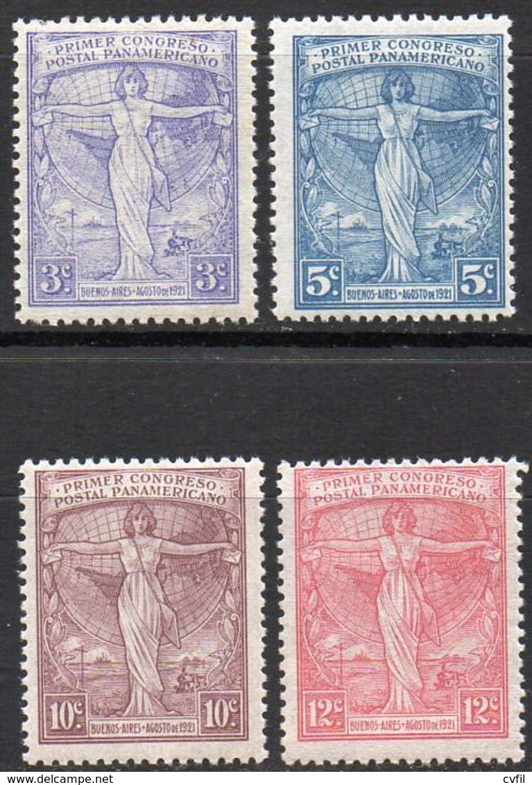 ARGENTINA 1921 - First Panamerican Postal Congress. Set, Mint NH - Nuevos