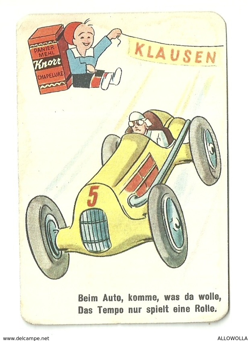 5512" KNORR-NAHRMITTEL A-G - THAYNGEN - FIGURINA SU CARTONCINO-BEIM AUTO KOMME WAS DA WOLLE.."AUTOMOBILISMO-ORIG. - Altri & Non Classificati