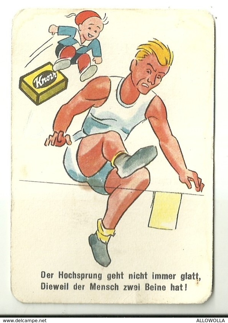 5514" KNORR-NAHRMITTEL A-G - THAYNGEN - FIGURINA SU CARTONCINO-DER HOCHSPRUNG GEHT NICHT IMMER GLATT.."OSTACOLI-ORIG. - Otros & Sin Clasificación