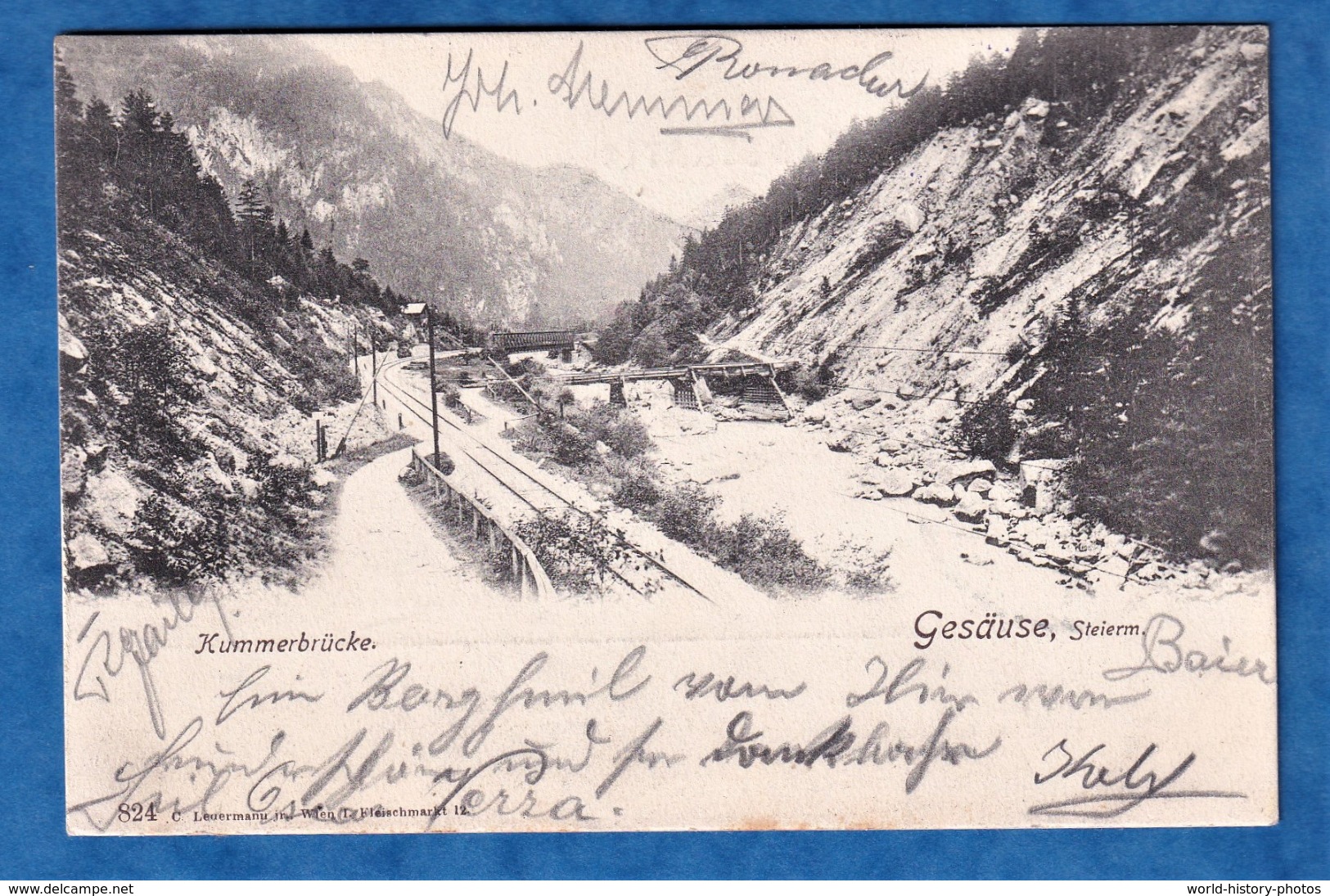 CPA - GESÄUSE , Steiermark - Kummerbrücke - Bahn Eisenbahn Rail Train - Cachet Hesshütte Am Hochthor - Autres & Non Classés